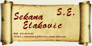Sekana Elaković vizit kartica